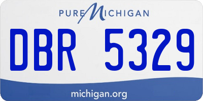 MI license plate DBR5329