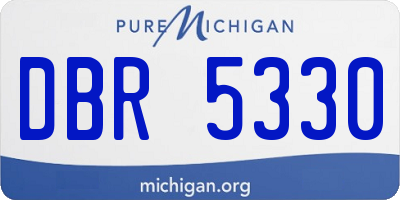 MI license plate DBR5330