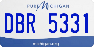 MI license plate DBR5331