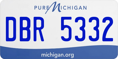 MI license plate DBR5332