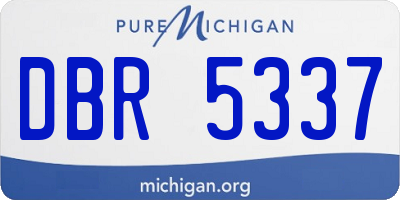 MI license plate DBR5337