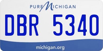 MI license plate DBR5340