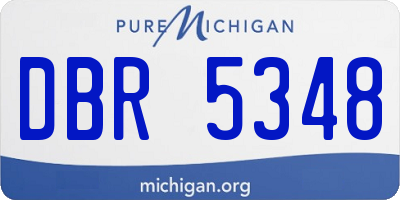 MI license plate DBR5348