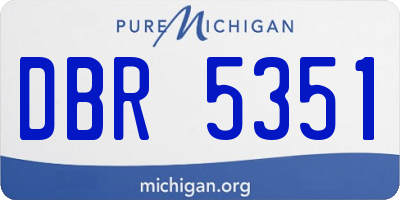 MI license plate DBR5351