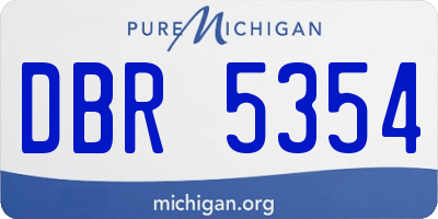 MI license plate DBR5354