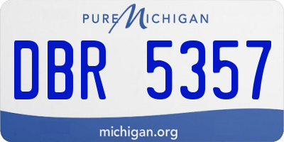 MI license plate DBR5357