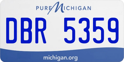 MI license plate DBR5359