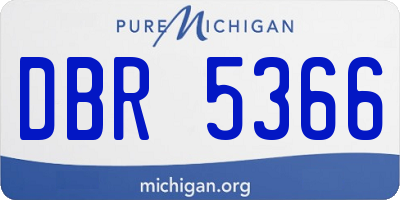 MI license plate DBR5366