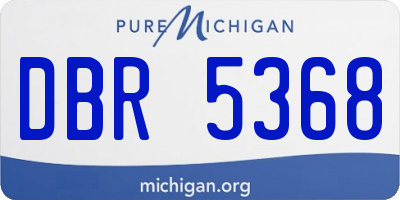 MI license plate DBR5368