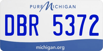 MI license plate DBR5372