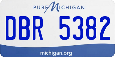 MI license plate DBR5382