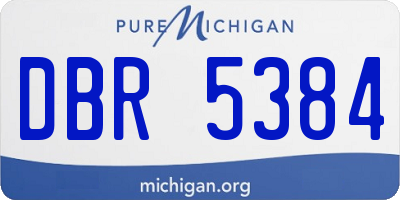 MI license plate DBR5384