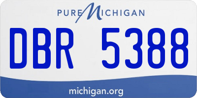 MI license plate DBR5388