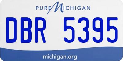 MI license plate DBR5395