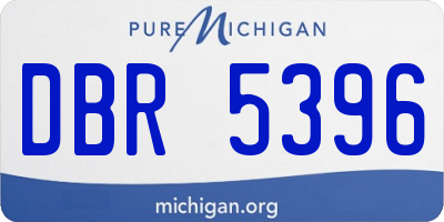 MI license plate DBR5396