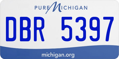 MI license plate DBR5397