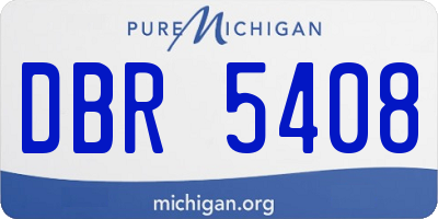 MI license plate DBR5408