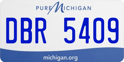 MI license plate DBR5409
