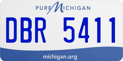 MI license plate DBR5411