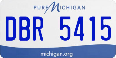 MI license plate DBR5415