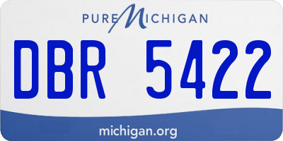 MI license plate DBR5422