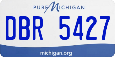 MI license plate DBR5427