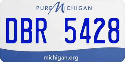 MI license plate DBR5428