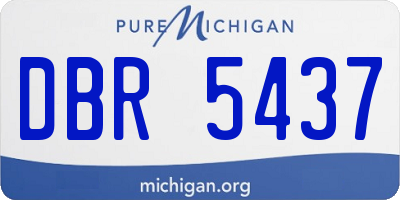 MI license plate DBR5437
