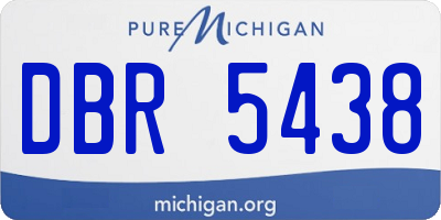 MI license plate DBR5438