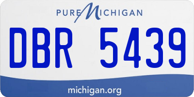 MI license plate DBR5439