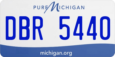 MI license plate DBR5440
