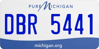 MI license plate DBR5441