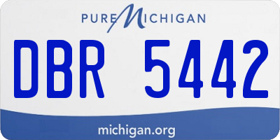 MI license plate DBR5442