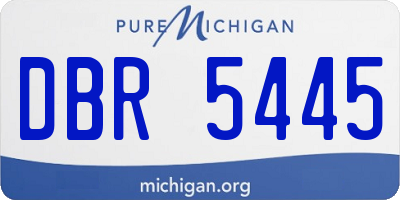 MI license plate DBR5445