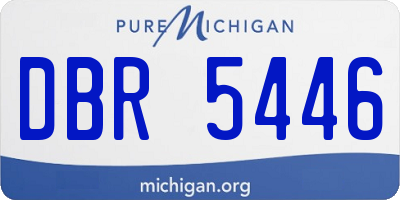 MI license plate DBR5446