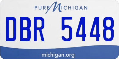 MI license plate DBR5448