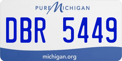 MI license plate DBR5449