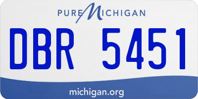 MI license plate DBR5451