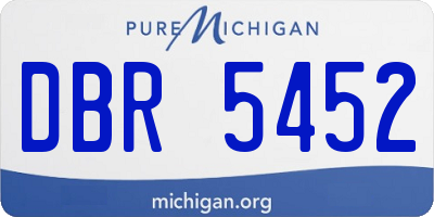 MI license plate DBR5452