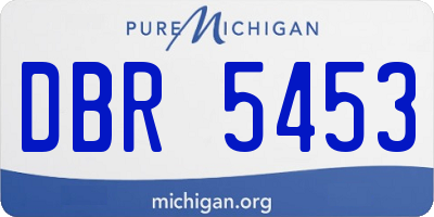 MI license plate DBR5453