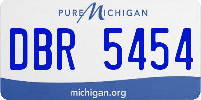 MI license plate DBR5454