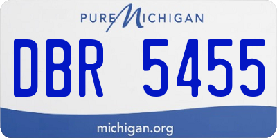 MI license plate DBR5455