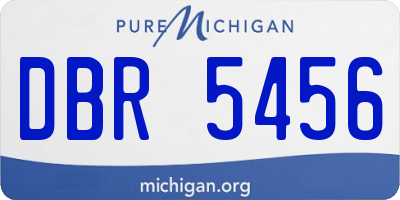 MI license plate DBR5456