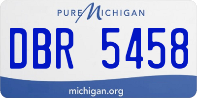 MI license plate DBR5458