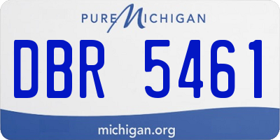 MI license plate DBR5461