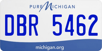 MI license plate DBR5462