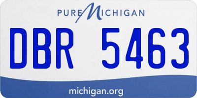 MI license plate DBR5463