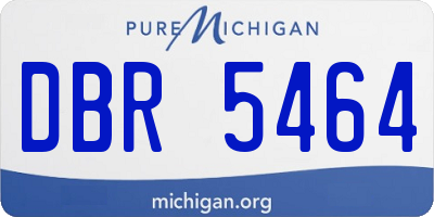MI license plate DBR5464