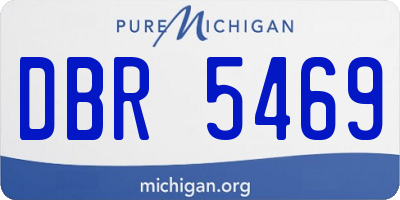 MI license plate DBR5469