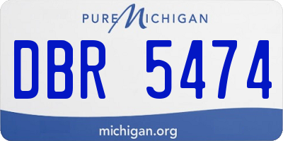 MI license plate DBR5474